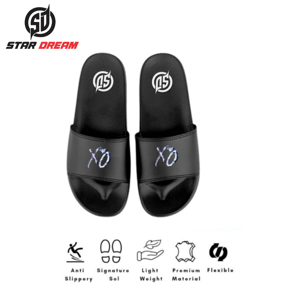 Sandal selop Hitam XO Sandal Distro Pria Sol EVA Phylon