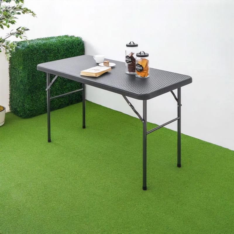 Krisbow Meja Lipat Rotan 122 Cm