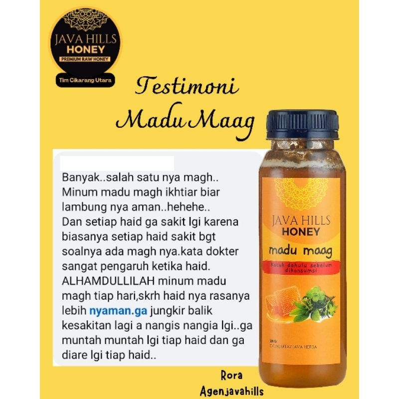 

NG Java Hills Honey Madu Maag Lambung Gerd Mual Herbal Asli Javahills Honey