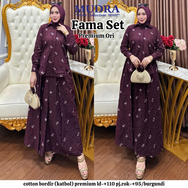 FAMA SETELAN TUNIK DAN ROK 1 2 3 4 PREMIUM BY MUDRA