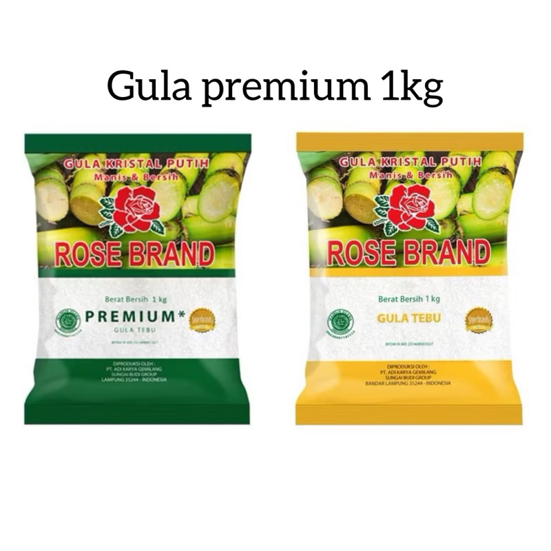 

gula pasir rose brand 1kg original premium gula tebu pilihan