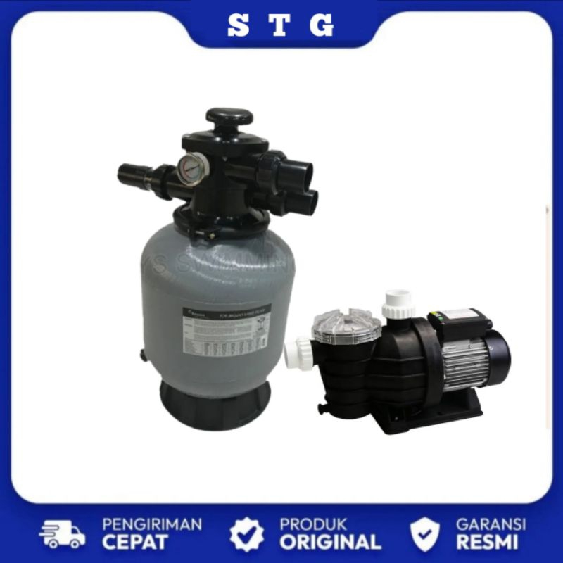 Pompa Air Kolam Renang 1HP + Sand filter Filter16" Paket pompa kolam