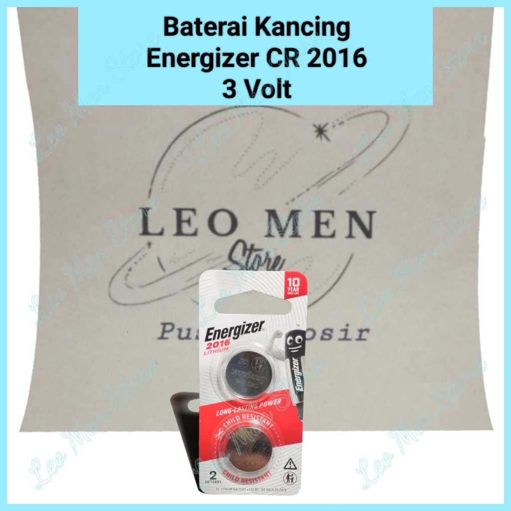 Baterai Kancing CR 2016 3Volt~Baterai Pipih CR 2016 3Volt~Baterai ENERGIZER CR 2016 3Volt~ORI