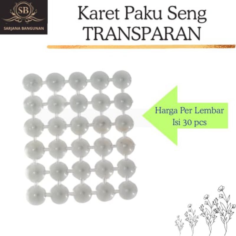 Karet paku seng TRANSPARAN/ Karet Paku payung asbes TRANSPARAN