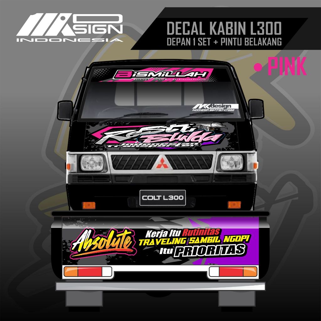 STIKER DECAL L300 RESTU BUNDA -BISA REQUEST