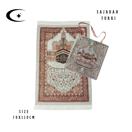 [COD] Sajadah Turki Sajadah Inclued Tas Sajadah Travel Fashion Muslim Import Ukuran 70x110cm