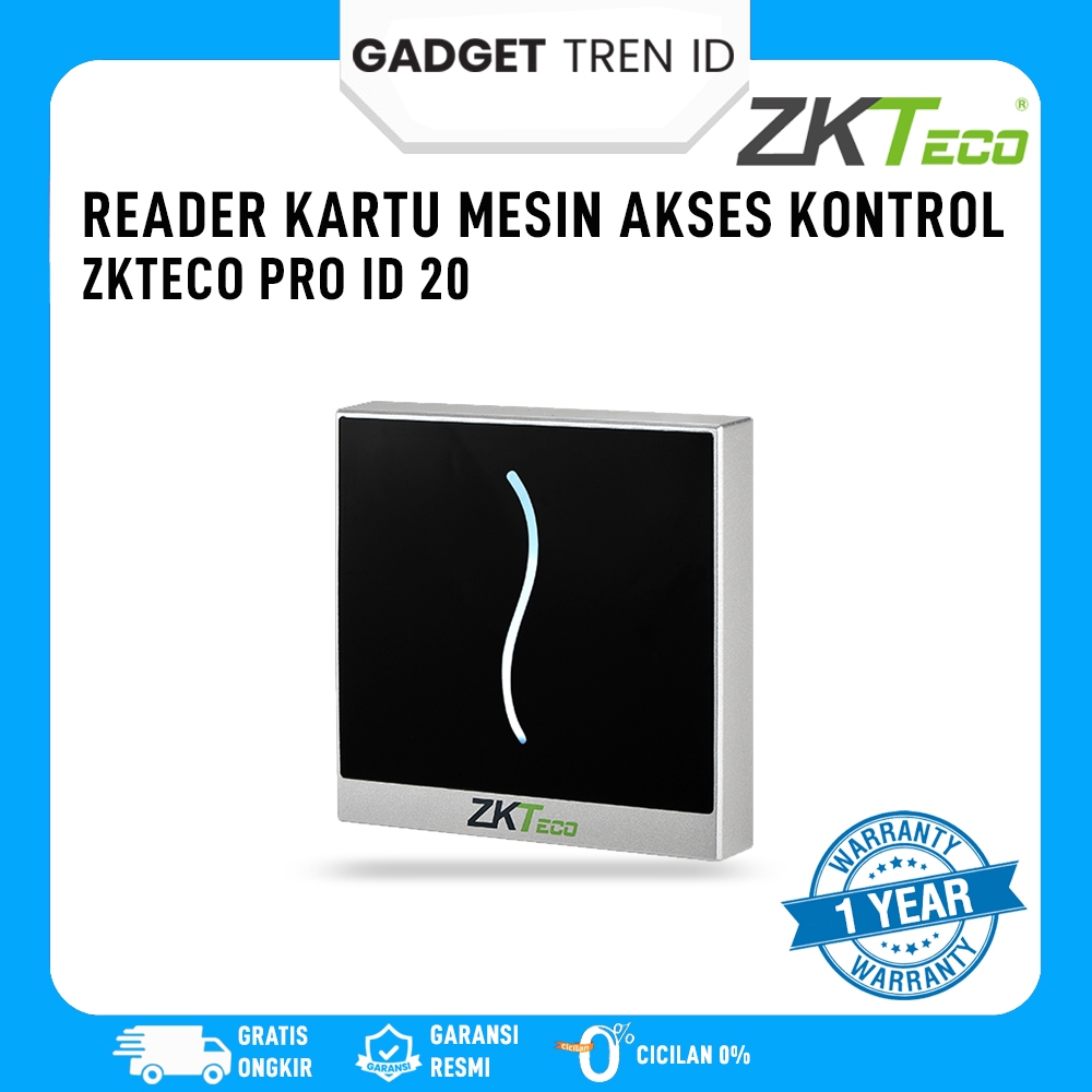 Reader Kartu RFID ZKTeco PROID 20 | Reader Mesin Akses Kontrol ZKTeco PRO ID 20 Garansi