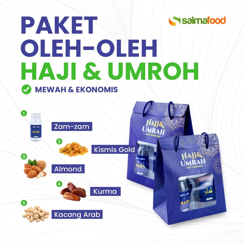 

Salmafood Premium Paket Oleh Oleh Haji dan Umroh 5 in 1