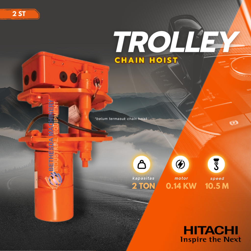 TROLLEY 2ST HITACHI 2 TON CHAIN HOIST