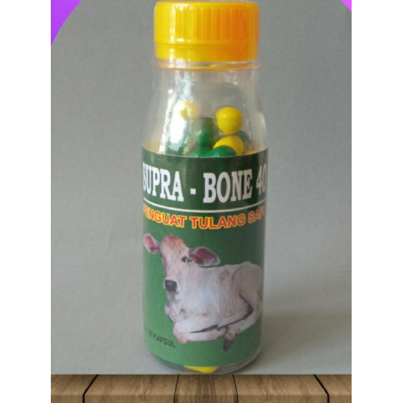 SUPRA BONE 40 SUPLEMENT VITAMIN OBAT SAPI KAMBING LUMPUH TEDUN PINCANG NDEPROK 20 KAPSUL