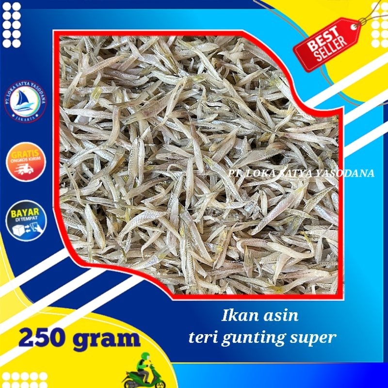 

ikan asin teri gunting super 250gram