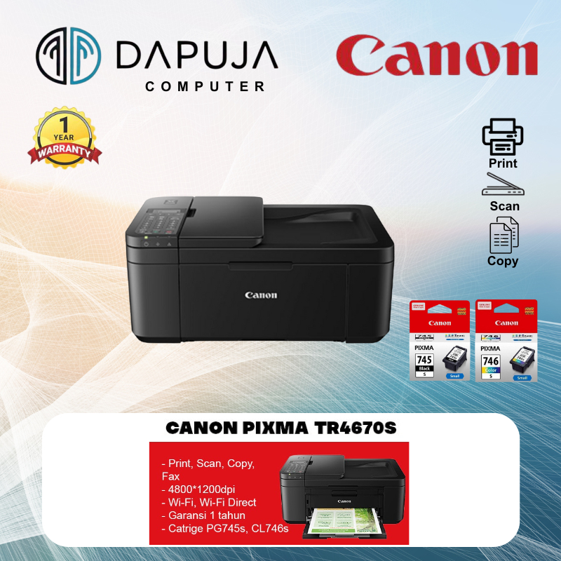 Printer Canon TR4670S Multifungsi Printer & Wifi
