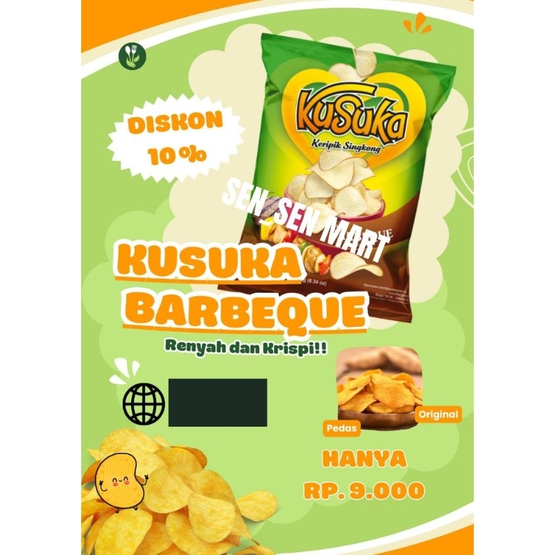 

kusuka snack kripik kentang rasa barbeque