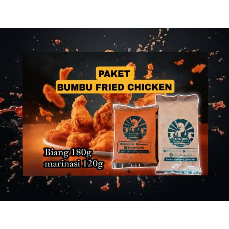 

Paket Bumbu Fried Chicken 300gr (Biang 180gr + Marinasi 120gr)