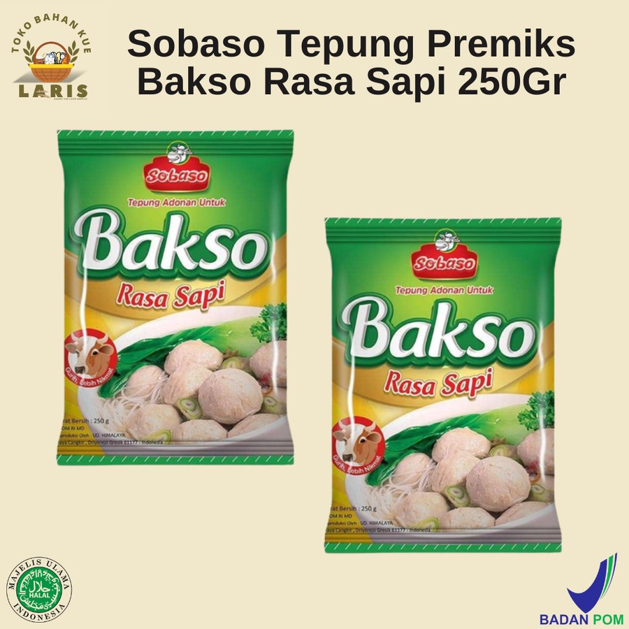 

SobasoTEPUNG PREMIKS Bakso Rasa Sapi 250gr