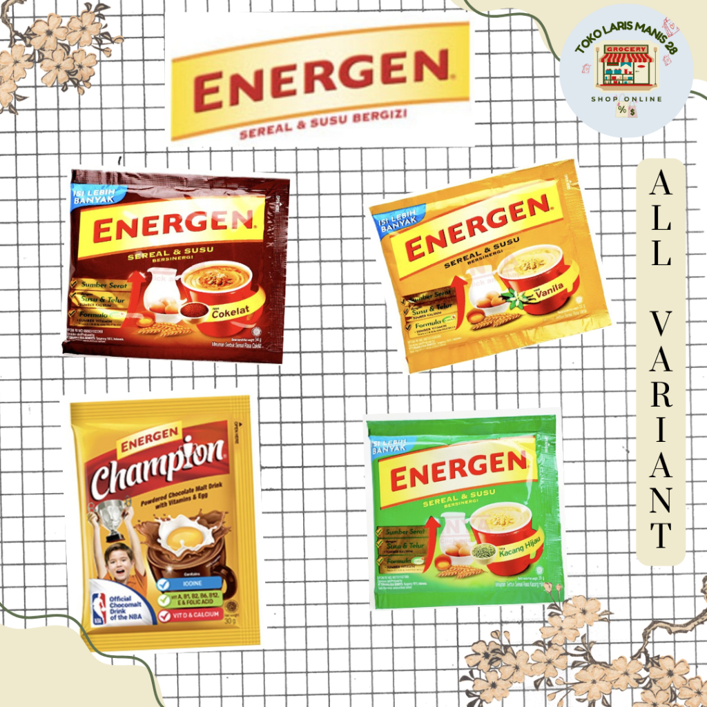 

ENERGEN Coklat Vanilla Kacang Hijau Energen Champion