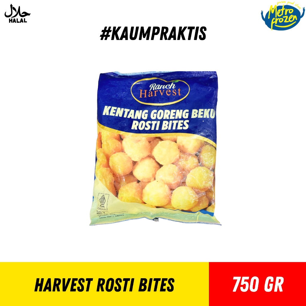 

HARVEST Kentang Goreng Beku Rosti Bites 750gr