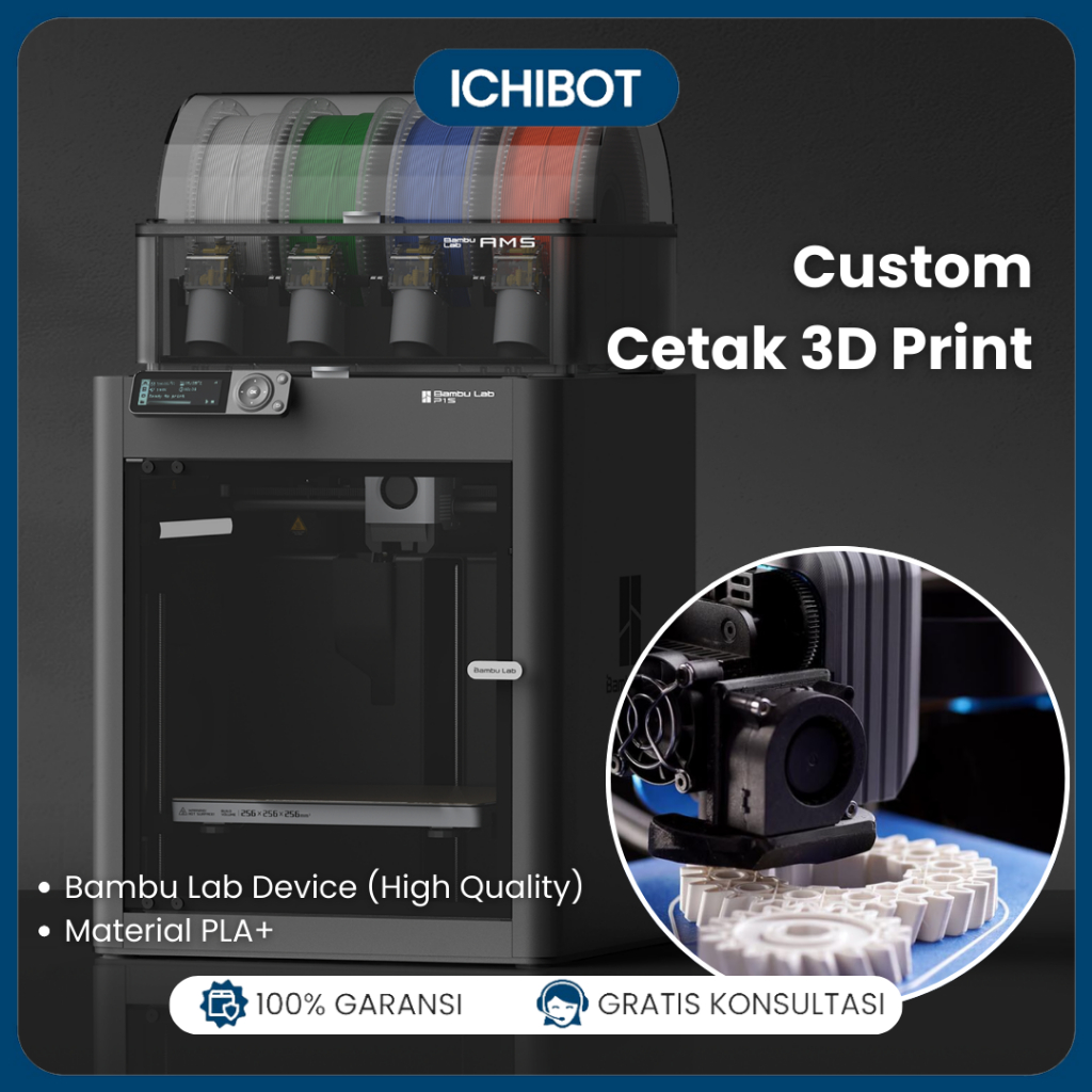 Cetak 3D Print - Custom 3D Print - Bahan PLA+