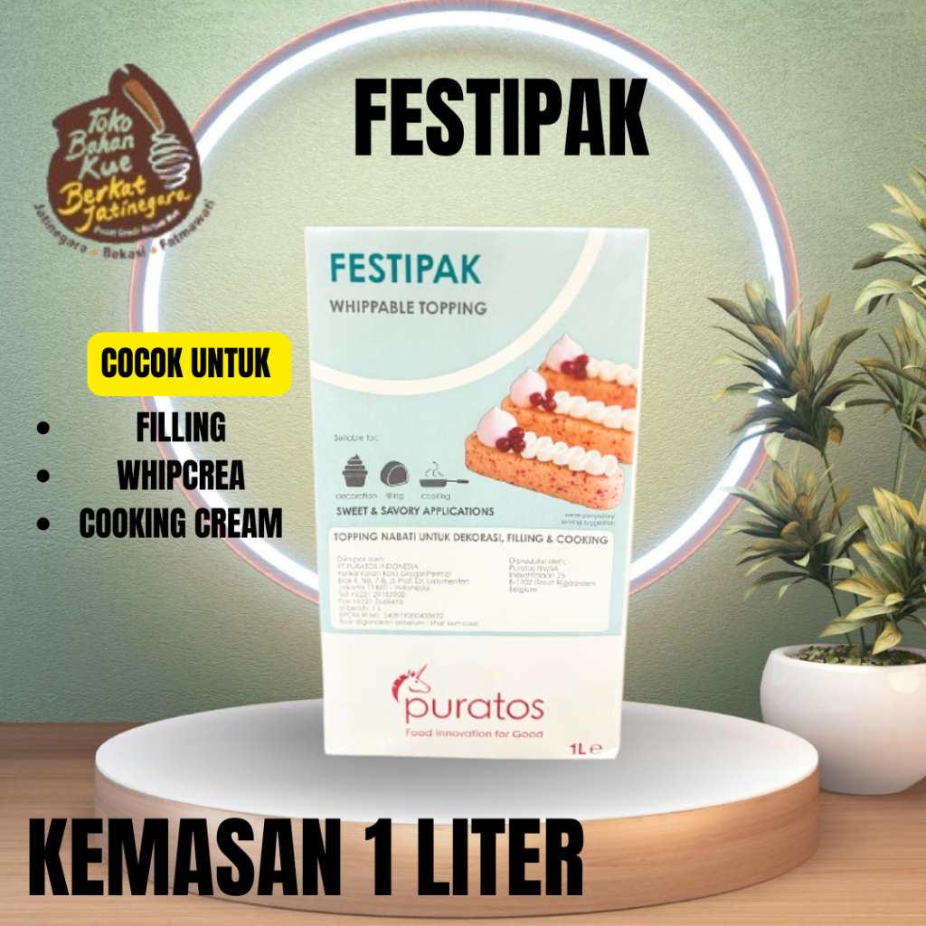 

PURATOS FESTIPAK WHIPPABLE KEMASAN 1 LITER