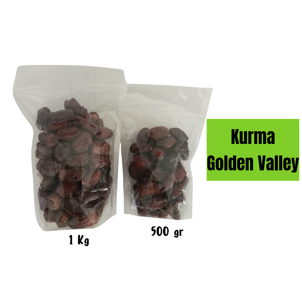 

Kurma Golden Valley Kemasan Pouch 1 Kg dan 500 gr