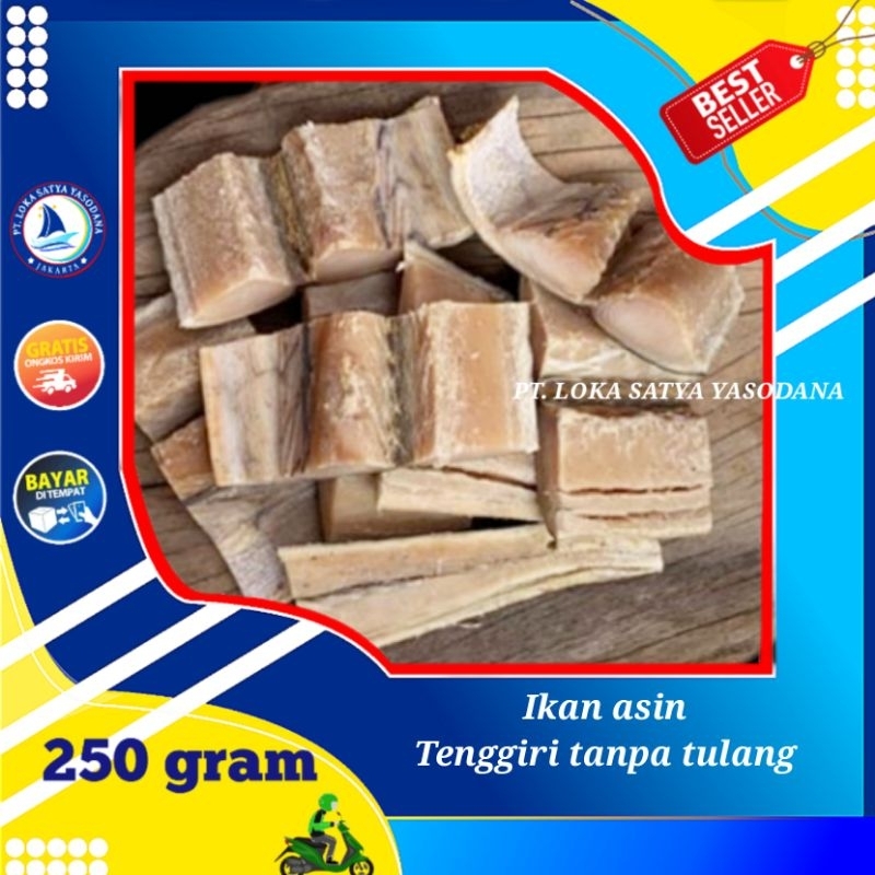 

ikan asin tenggiri potong tanpa tulang 250gram