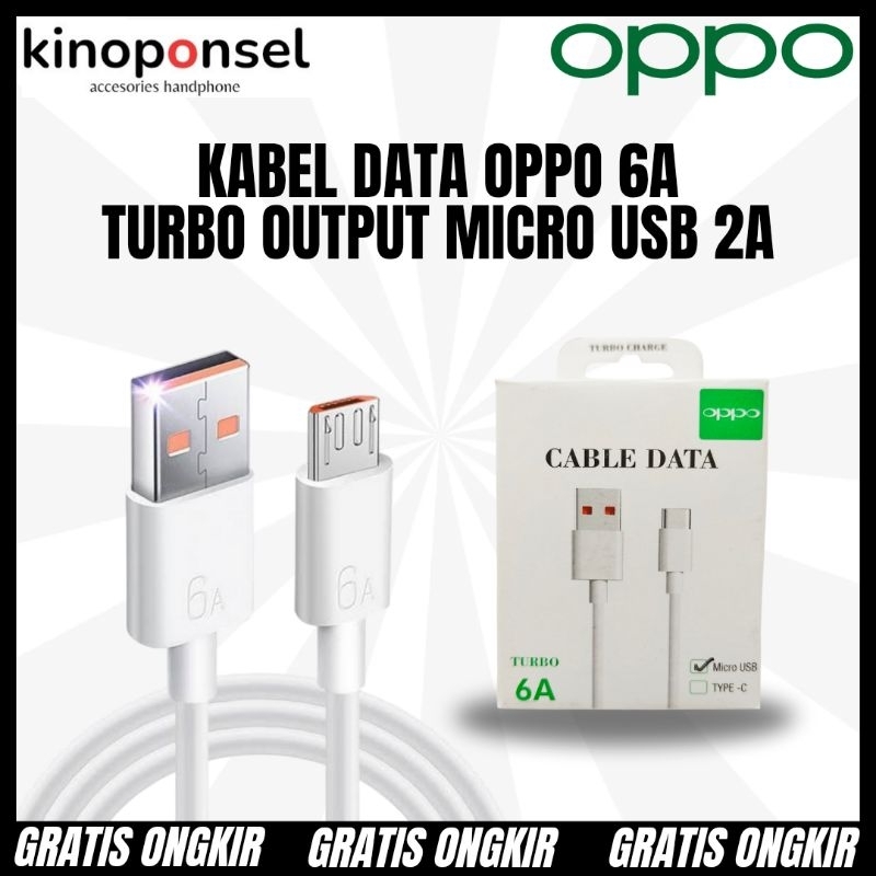 Kabel Data Hp Brand Oppo 6A Turbo Micro USB | Kabel Data Hp Android Smartphone Phone Original Ori Fa