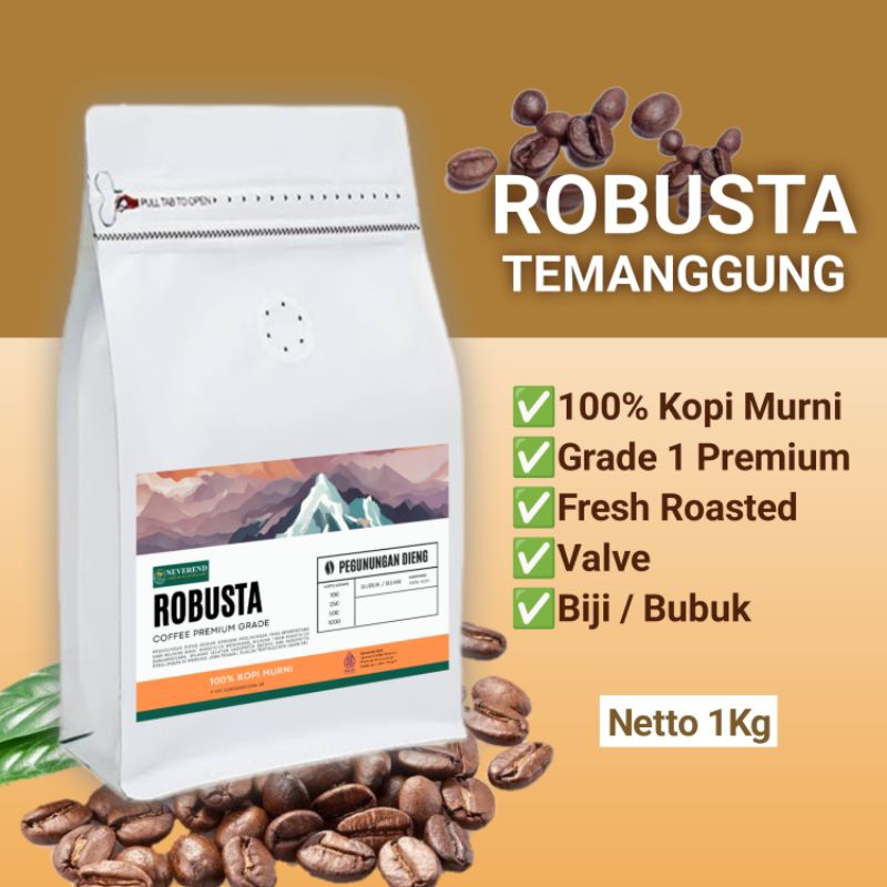 

Kopi Robusta Temanggung Grade 1 Premium - Biji Bubuk - Kopi Murni