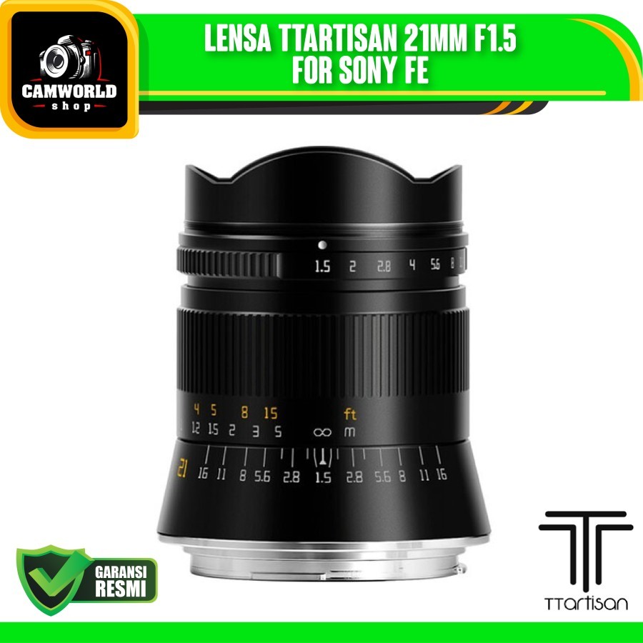 TTartisan 21mm f1.5 Sony FE FullFrame TT Artisan 21mm f/1.5 GARANSIRESMI