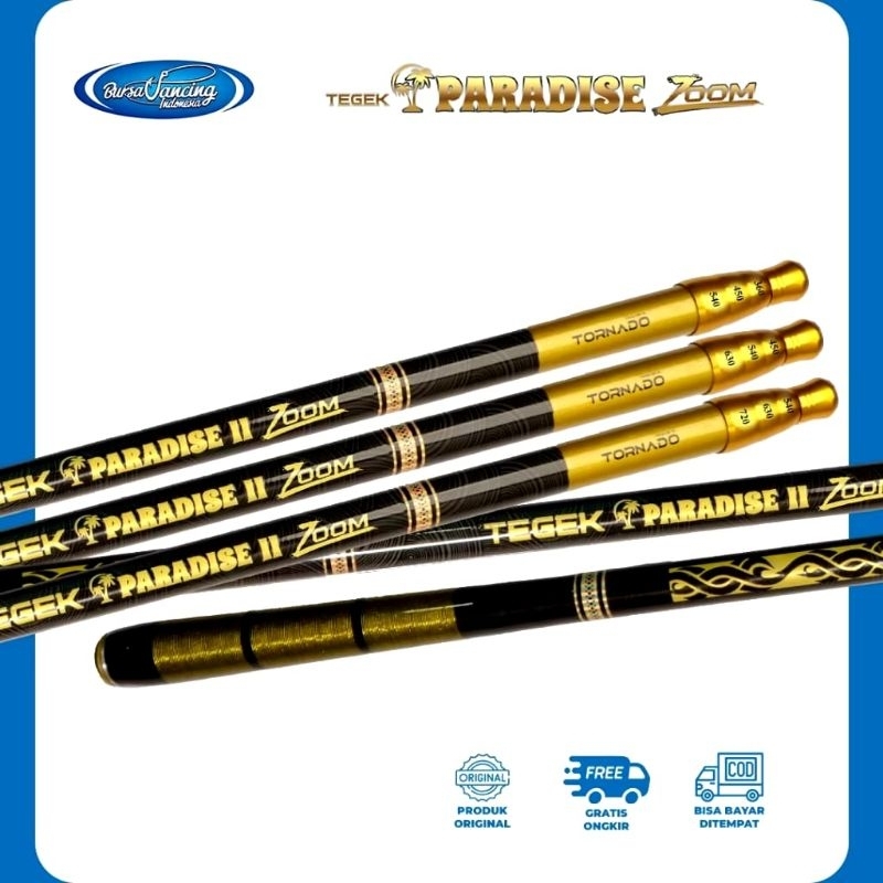 Paradise Tegek Pancing Paradise II Zoom Tornado Beli 1 Dapat 3 Ukuran 450-540-630