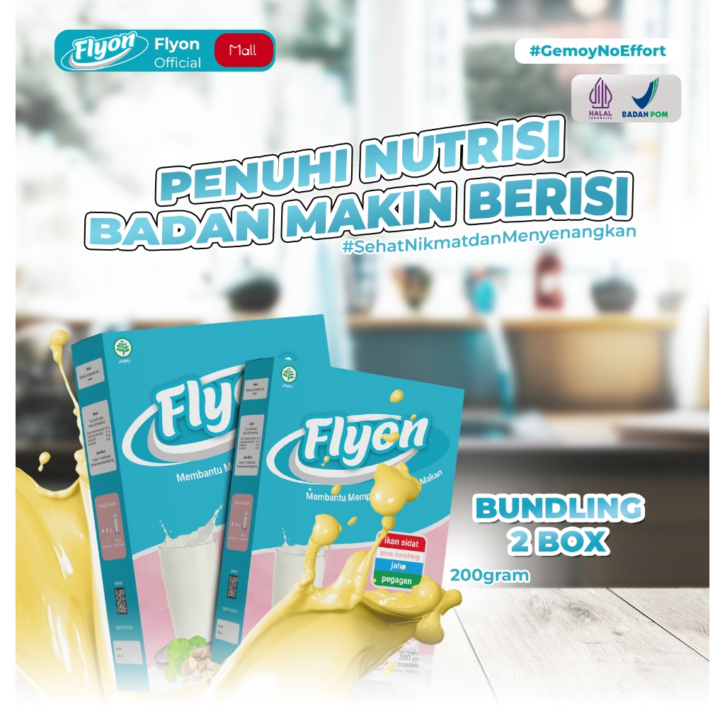 

2 BOX Susu Flyon Susu Penggemuk Badan Vitamin Penggemuk Badan Suplemen Penambah Nafsu Makan Original