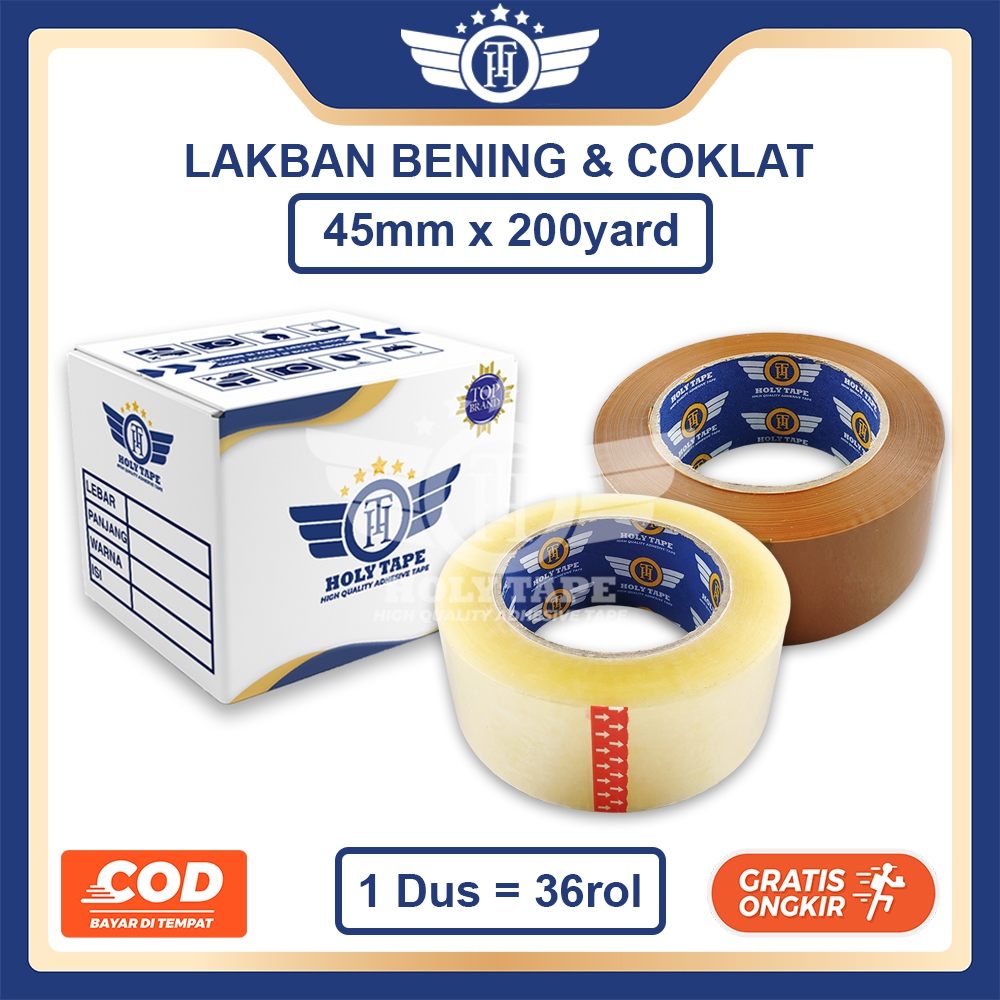 

GROSIR LAKBAN BENING / COKLAT 200 YARD HOLYTAPE KUALITAS PREMIUM (KHUSUS INSTAN SAMEDAY)