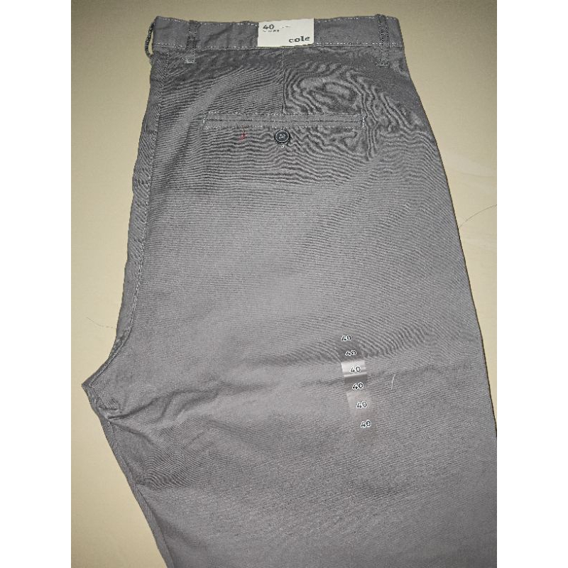 celana panjang chino cole slim fit abu