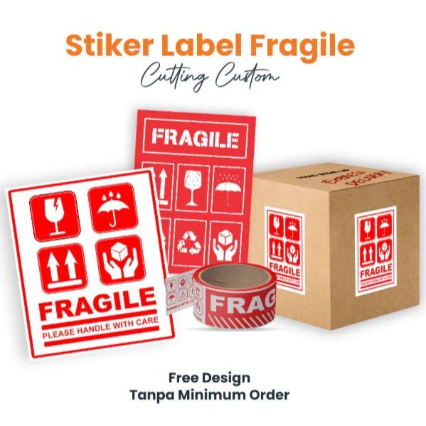 

AREEFAH Stiker Fragile Cetak Stiker Label Pengiriman Fragile - Stiker Label Fragile - AREEFAH
