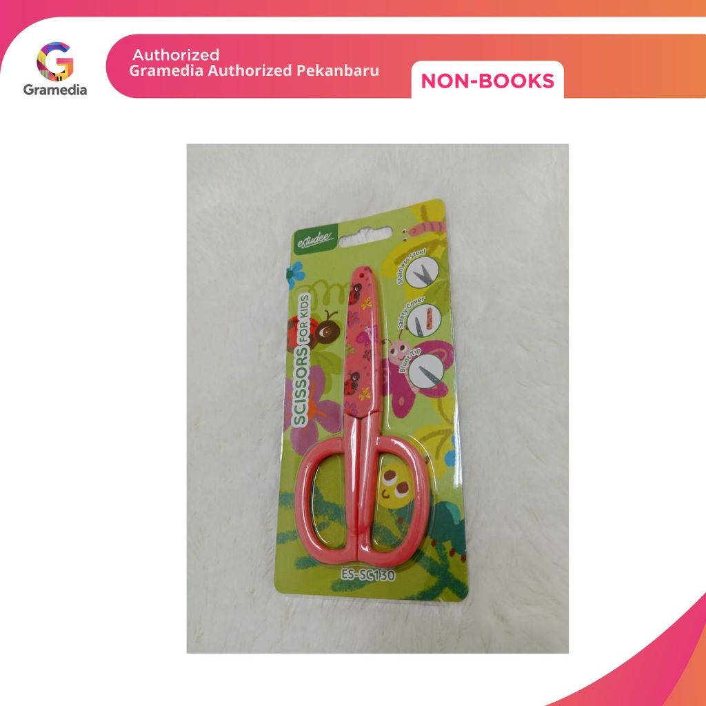 

Gramedia - Estudee Scissors School With Cover 5.5Inch Pink Es-Sc130