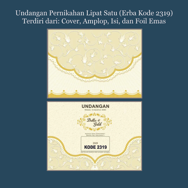 

UNDANGAN PERNIKAHAN/UNDANGAN KHITANAN/PERESMIAN/GATHERING/CETAK UNDANGAN/KODE 2319_MODEL AMPLOP_BISA PESAN 10 PCS
