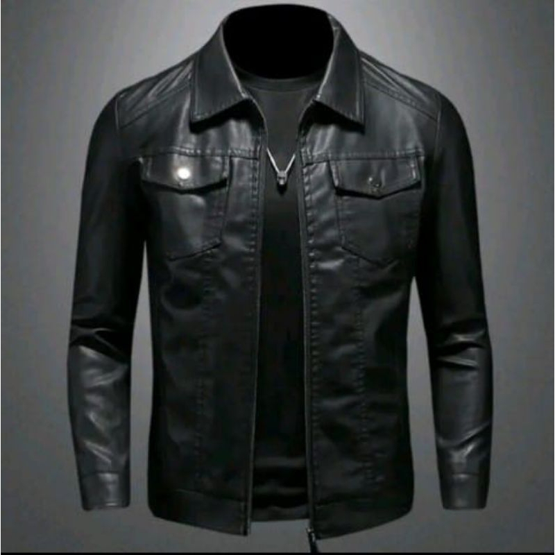 jaket keren semi kulit pria/jaket pria