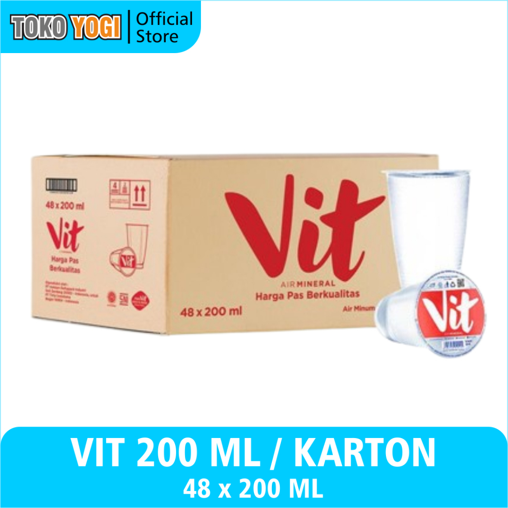 

AIR MINERAL VIT CUP / GELAS 200ml || KARTON (isi 48 pcs)