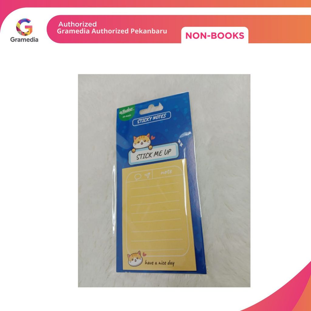 

Gramedia - ESTUDEE STICKY NOTE -HAVE A NICE DAY CAT- 70X100MM 20SHT