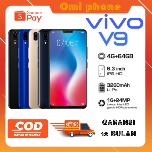 HP VIVO V9 RAM 4/64 FULLSET GARANSI 1 TAHUN