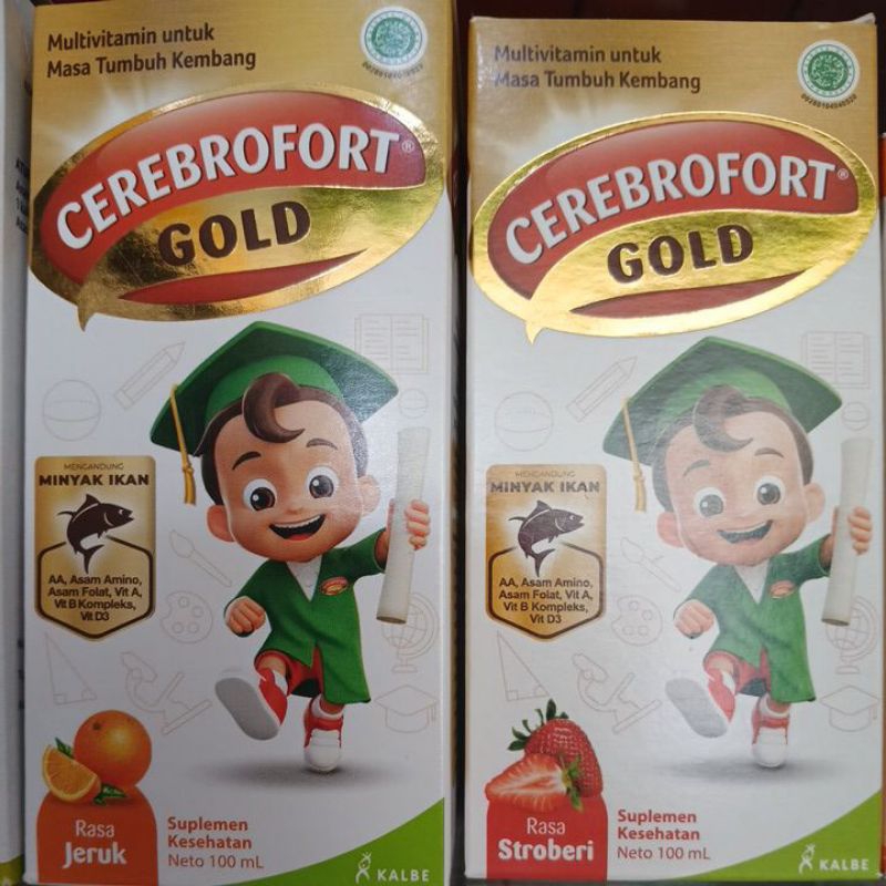 

Cerebrofort Gold strawberry dan orange 100ml