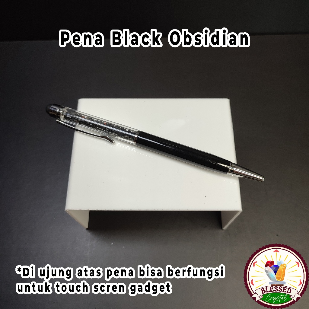 

Pena Black Obsidian Chips Pen Natural Stone