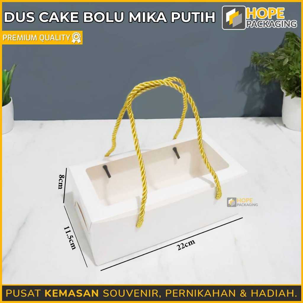 

Dus Cake Bolu Mika Putih / Box Kue Bolu / Kotak Hampers Kue / Dus Kue