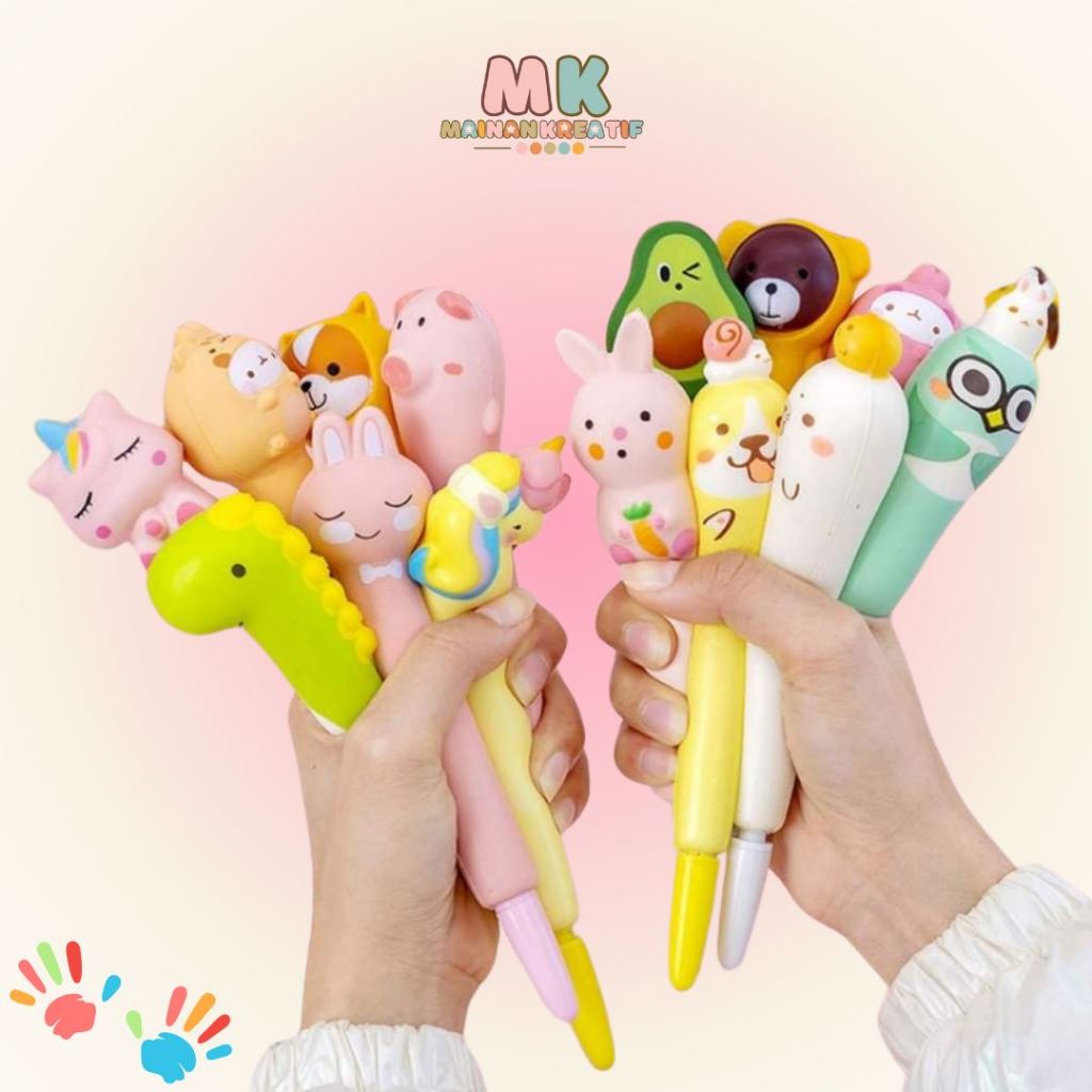 

MK629 Alat Tulis Ballpoint Pen Karakter Lucu / Pulpen Gel Model Squishy / Pen Karakter Lucu Squishy Mainan Anak