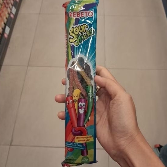 

Bebeto Sour Stick Mix Fruit permen lunak soft candy 30gr