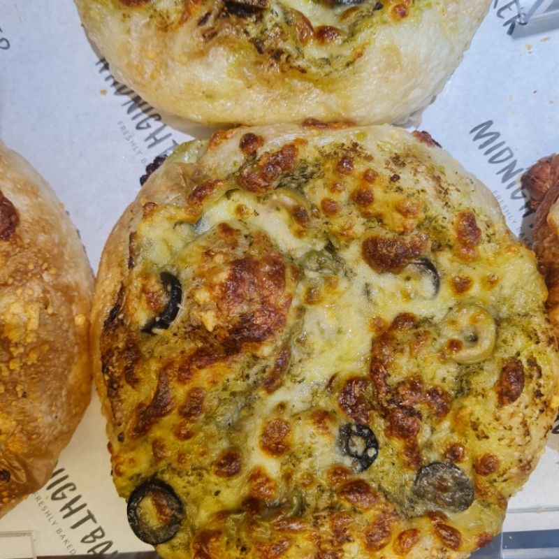 

Rustic Pesto Chesse Focaccia Midnight Baker