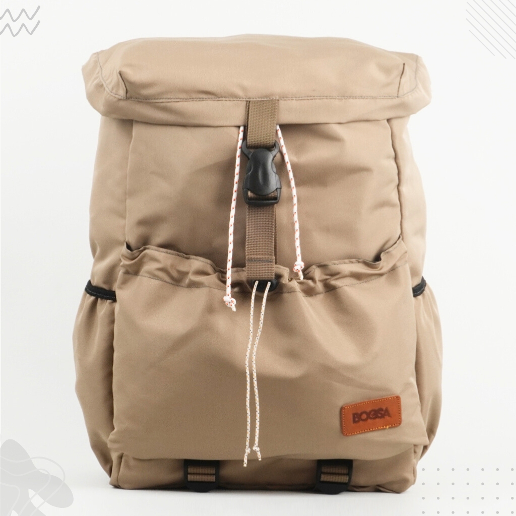 Bogsa Harwitch Backpack Pria Wanita Milky Taslan Laptop 15 inch