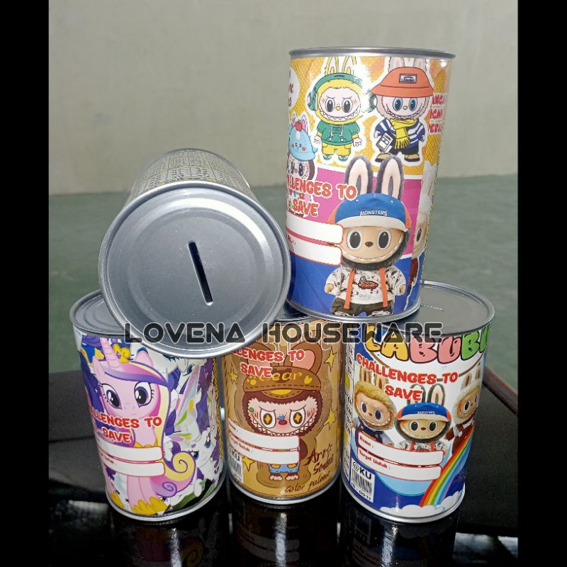 Celengan Target Kecil / Celengan Labubu Small / Celengan Anak Motif Gambar