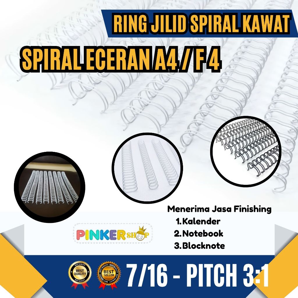 

Ring Kawat Jilid No 7, ECERAN 3:1 - 7/16, Harga untuk Per Pcs. PALINGMURAH