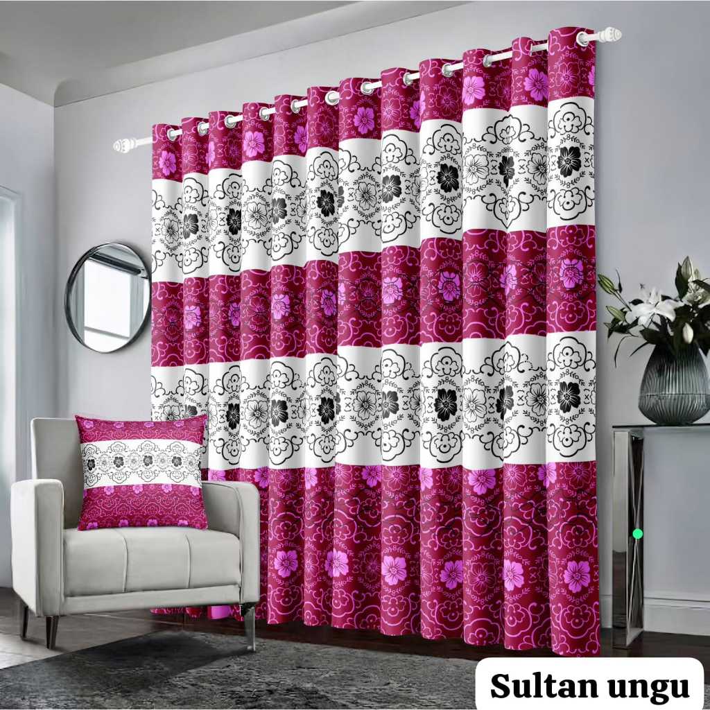 Gorden smokering 12 ring gorden pintu kamar tidur