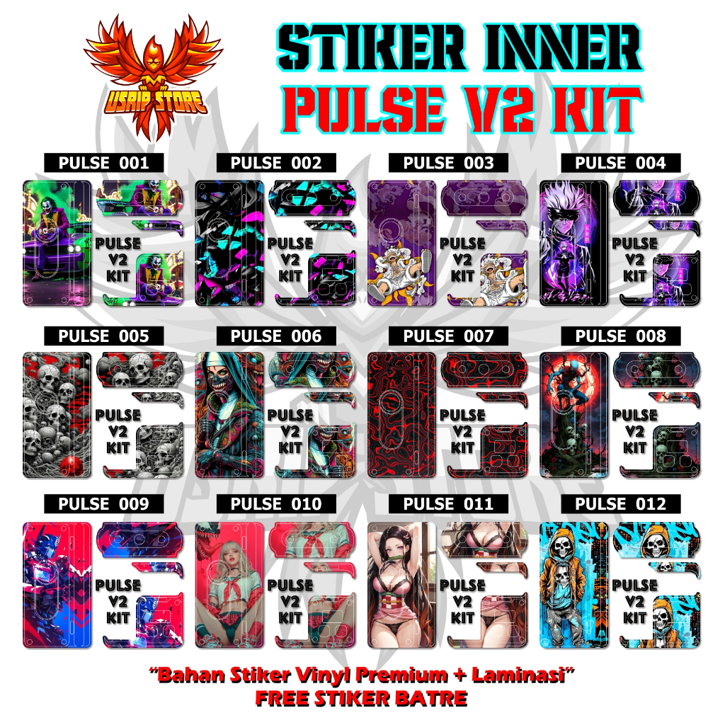 

stiker aksesoris pulsee pro kitt